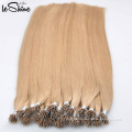 2018 New Arrival Russian Double Drawn Remy Nano Ring Human Hair Extension Prebonded With Italian Keratin